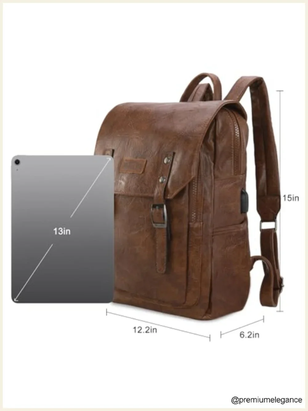 Laptop Backpack with USB Charging Port, Vintage Travel Work College Bookbag